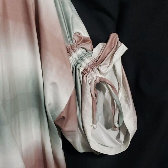 Cato Open Front; Mid-Weight; Ombre Striped; Tied Sleeve Cardigan. Size 26/28W - Picture 3 of 14